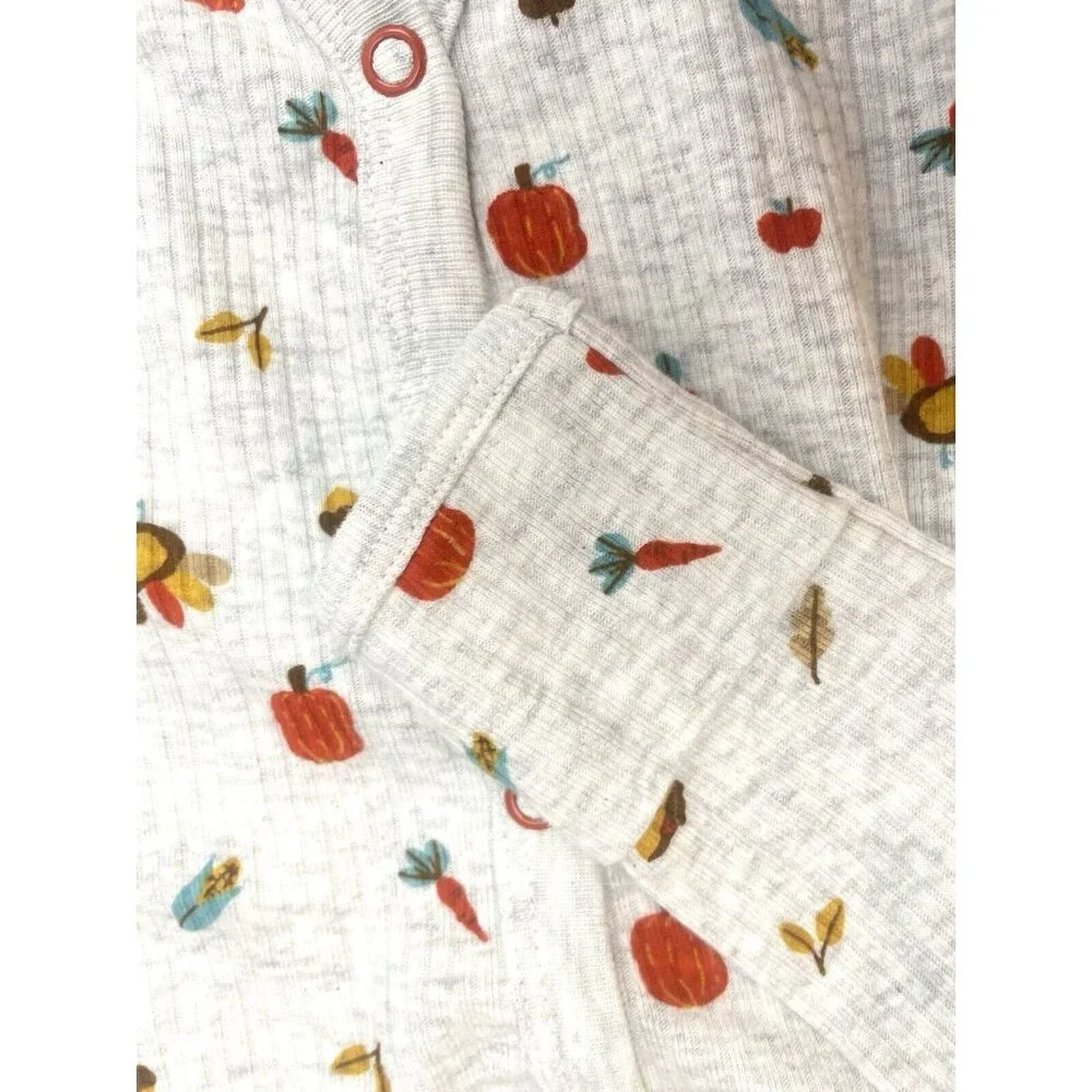 Carter's  Thanksgiving Snap-up Sleep & Play Bodysuit in Grey Newborn